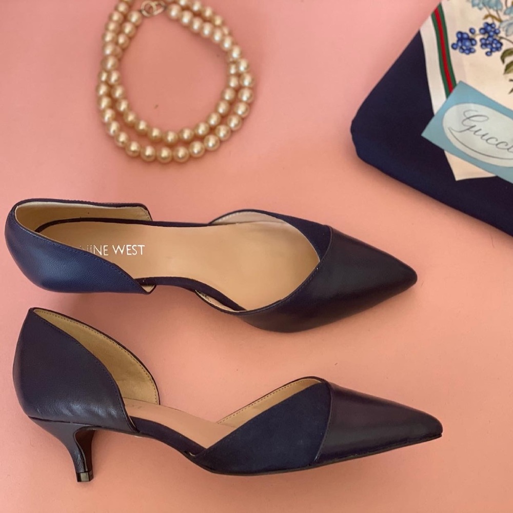 ✨SOLD✨✔️✔️ Nine West D'orsay  Kitten Heel Pumps